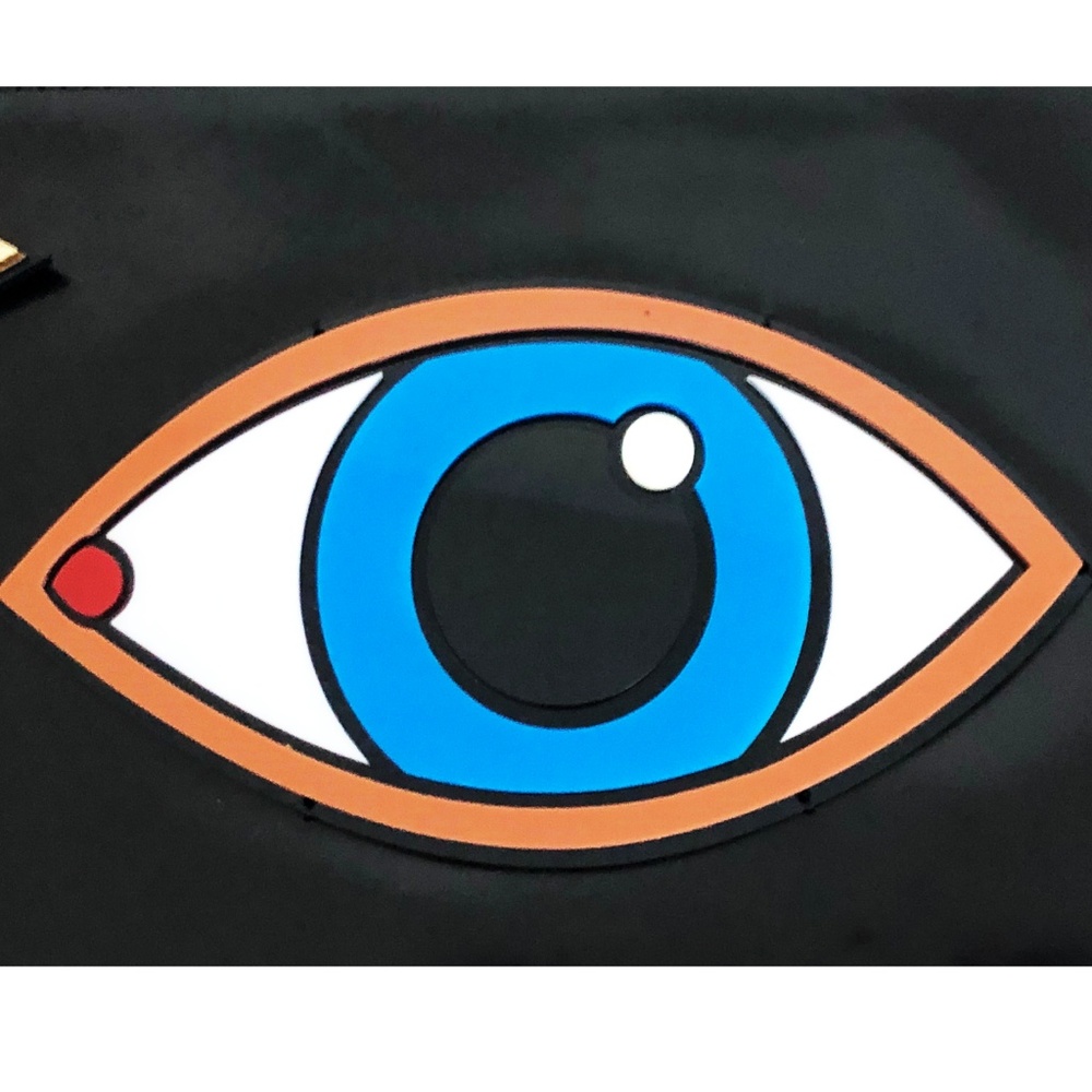 Yazbukey Eye Clutch Bag Black Patent + Dust Bag - Picture 7 of 8